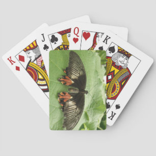 Jeu De Cartes Joli Papillon noir rouge et or Jouer aux cartes