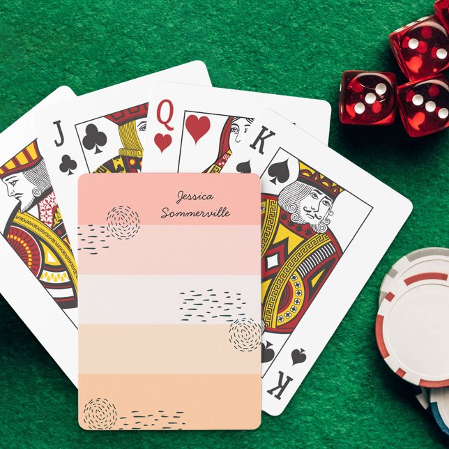 Jeu De Cartes Joli Pastel Couleur Blocage Bande et Doodle (Créateur téléchargé)