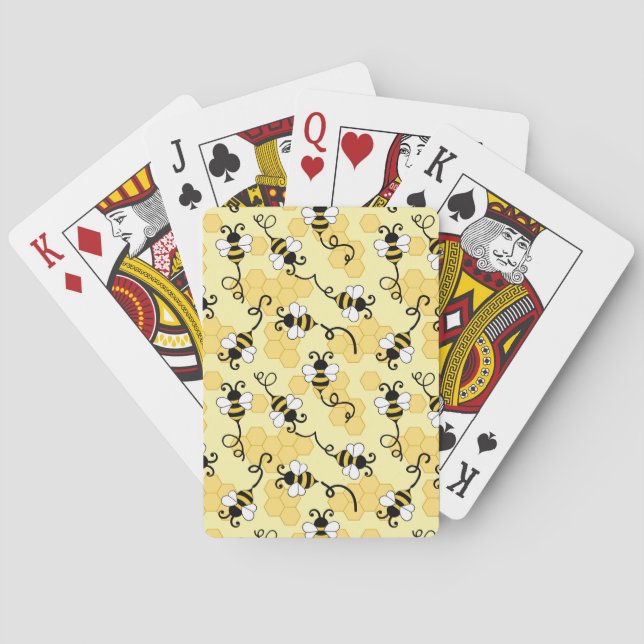 Jeu De Cartes Joli petit motif abeilles (dos)