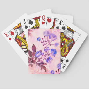 Jeu De Cartes Joli rose avec / Purple Floral Print