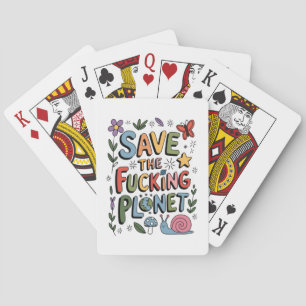 Jeu De Cartes Joli Sauvegarder la Planète Éco-guerrier Environne
