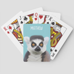 Jeu De Cartes Joli Trait De Lémur À Bague