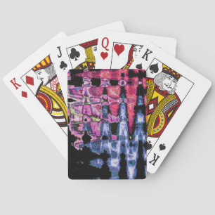 Jeu De Cartes Joli Violet Clair Aquarelle, Gris Cendre et Noir