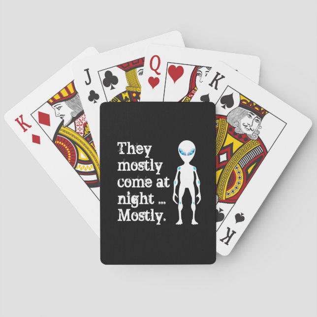 Jeu De Cartes Jolie citation alien blanche noire (dos)