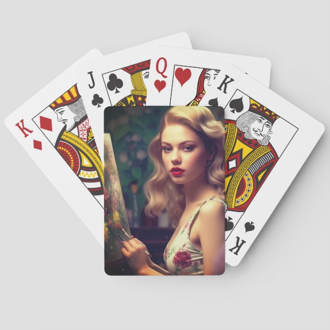 Jeu De Cartes Jolie Dame (dos)