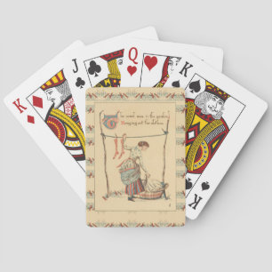 Jeu De Cartes Jolie Dame Vintage