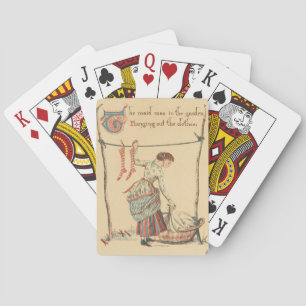 Jeu De Cartes Jolie Dame Vintage