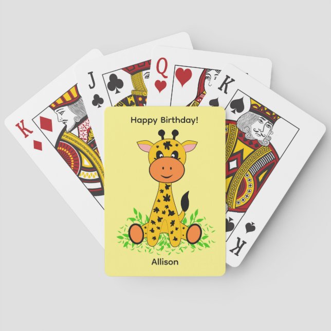 Jeu De Cartes Jolie petite girafe (dos)
