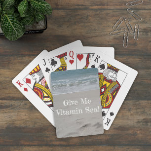 Jeu De Cartes Jolie plage tropicale vagues sable vitamine mer ci