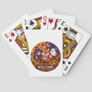Jeu De Cartes Jolie Renarde Halloween Sorcière Fantôme Automne B