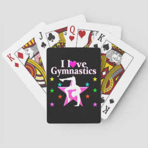 JEU DE CARTES JOLIE ROSE J'ADORE LE DESIGN GYMNASTIQUE