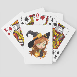 Jeu De Cartes Jolie sorcière d'Halloween