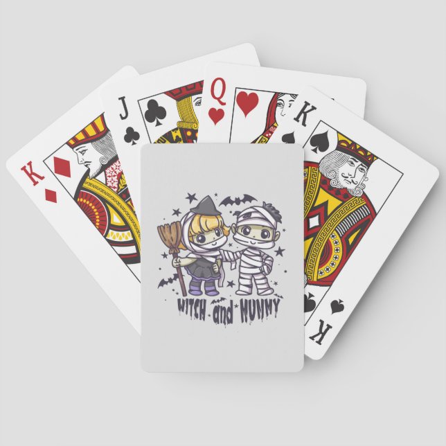 Jeu De Cartes Jolie sorcière et maman (dos)