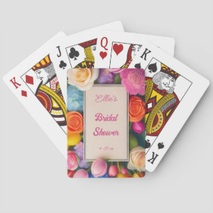 Jeu De Cartes Jolies fleurs encadrées Roses Tulipes Hydrangea Ev
