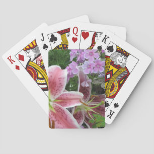 Jeu De Cartes Jolies Fleurs Jouant Des Cartes