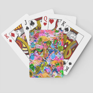 Jeu De Cartes Jolis fleurs de paisley mixtes abstraits colorés