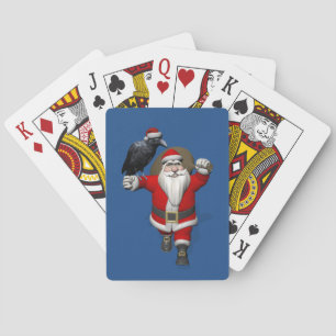 Jeu De Cartes Jolly Santa Claus aime les ravens noirs
