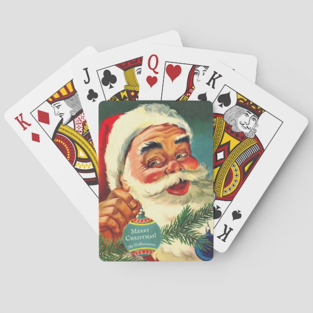Jeu De Cartes Jolly Santa Claus Personnalisé (dos)