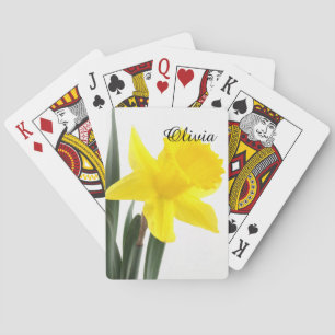 Jeu De Cartes Jonquille jaune simple de narcisse