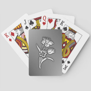 Jeu De Cartes Jonquille noir et blanc