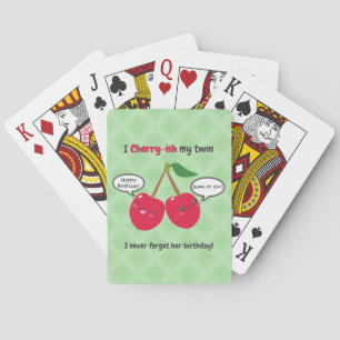 Jeu De Cartes Jote Red Cherry Kawaii Twins Anniversaire