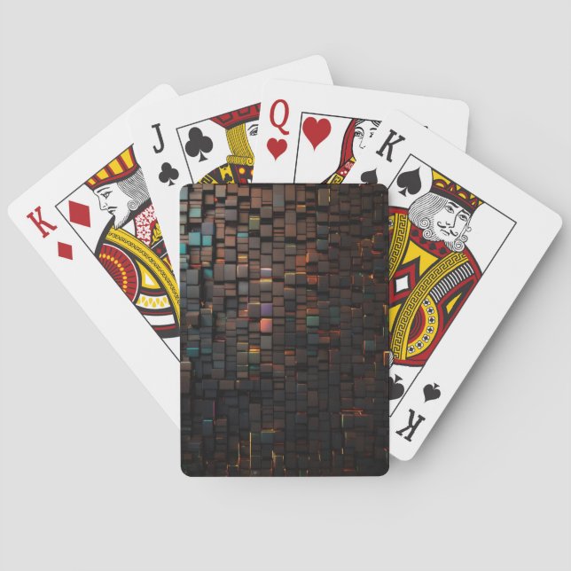 Jeu De Cartes Jouer aux cartes avec des briques en bois (dos)