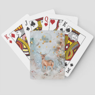 Jeu De Cartes Jouer aux cartes avec des cerfs d'hiver