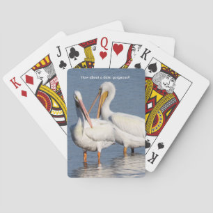 Jeu De Cartes Jouer aux cartes avec des pélicans blancs