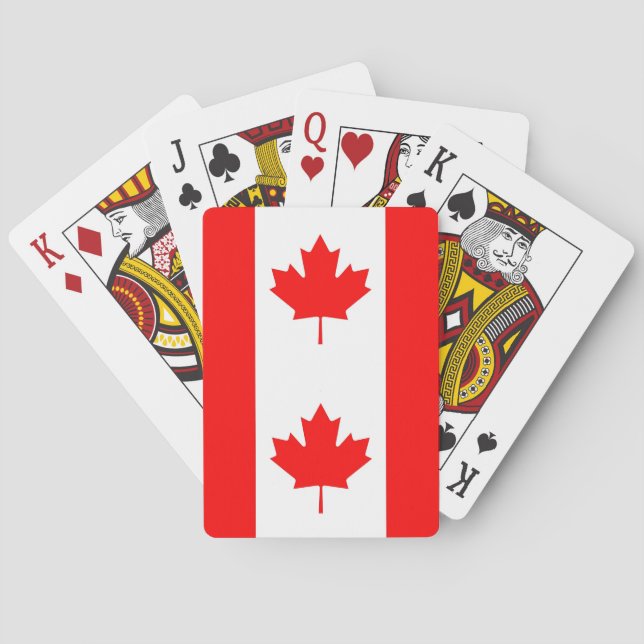 Jeu De Cartes Jouer aux cartes avec le drapeau du Canada (dos)