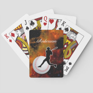 Jeu De Cartes Jouer aux cartes avec le joueur de baseball et le