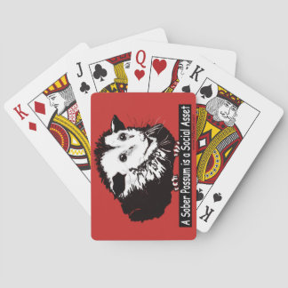 Jeu De Cartes Jouer aux cartes avec une image possum pieuse