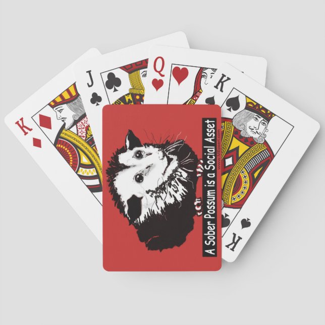 Jeu De Cartes Jouer aux cartes avec une image possum pieuse (dos)