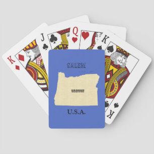 Jeu De Cartes Jouer aux cartes - Carte de l'Oregon avec votre vi