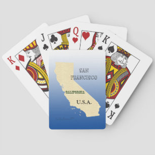 Jeu De Cartes Jouer aux cartes - État de Californie avec la vill