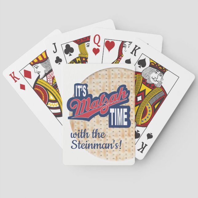 Jeu De Cartes Jouer aux cartes "PASSOVER "C’est l’heure de Matza (dos)