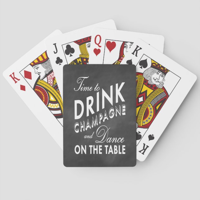 Jeu De Cartes Jouer aux cartes Temps de boire du champagne (dos)