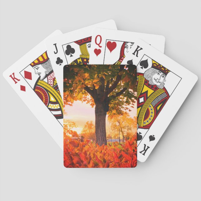 Jeu De Cartes Jouer aux cartes tombe amoureux de l'automne! (dos)