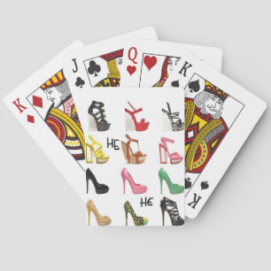 Jeu De Cartes Jouer aux chaussures pour son dos blanc
