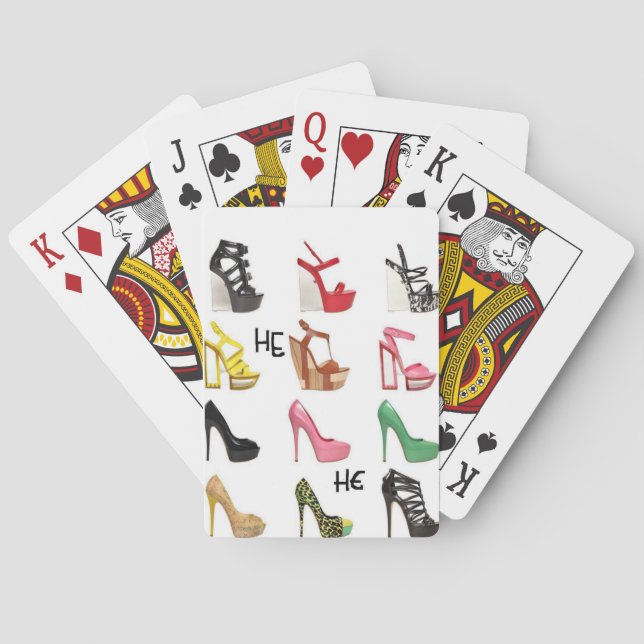Jeu De Cartes Jouer aux chaussures pour son dos blanc (dos)