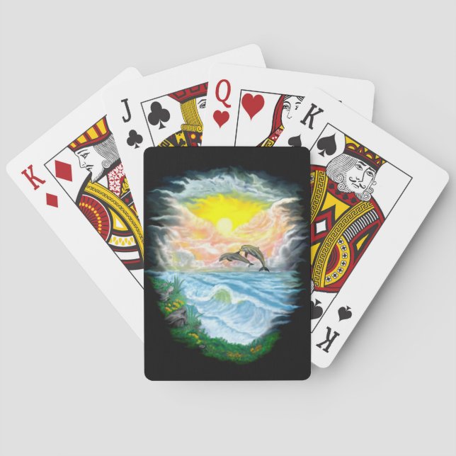 Jeu De Cartes Jouer aux dauphins sous le soleil (dos)