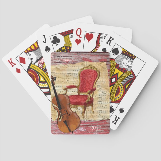 Jeu De Cartes Jouer Card Deck Cello Victorian (dos)