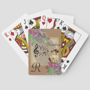 Jeu De Cartes Jouer Card Deck Musique victorienne Floral