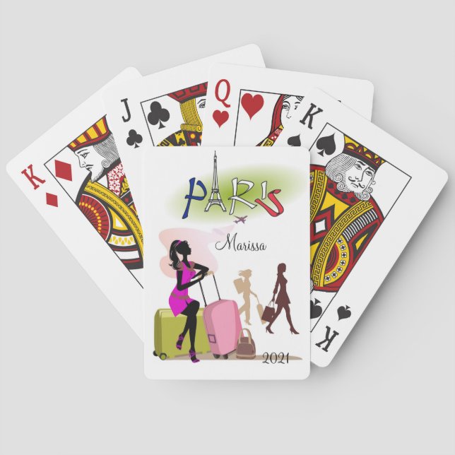 Jeu De Cartes Jouer Card Deck Paris France Vacances (dos)