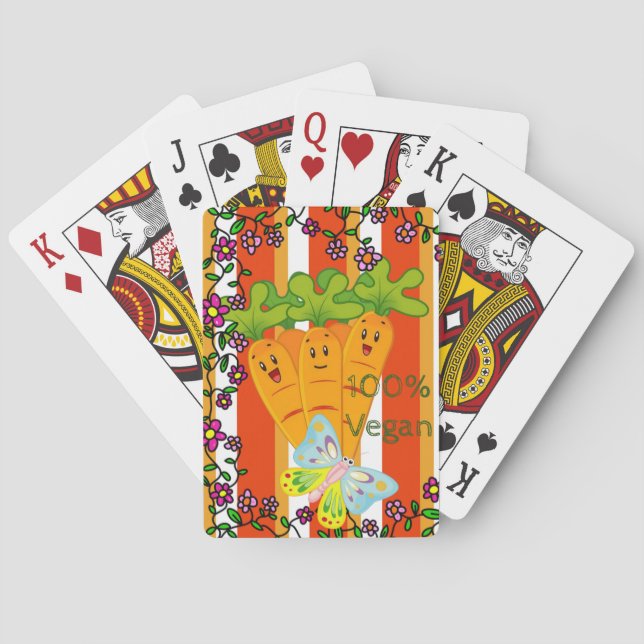 Jeu De Cartes Jouer Carottes Carottes Pois 100% Vegan (dos)