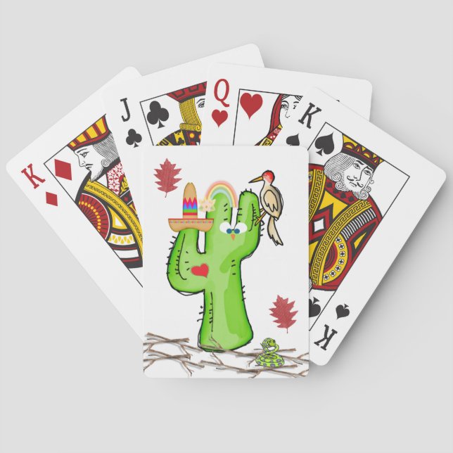 Jeu De Cartes Jouer Carte Deck Cactus Oiseau (dos)