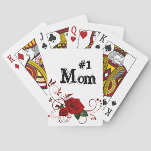 Jeu De Cartes Jouer Carte Deck Rouge Rose #1 Maman