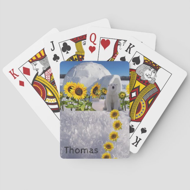 Jeu De Cartes Jouer Cartes Deck Ours Polaires Tournesol (dos)