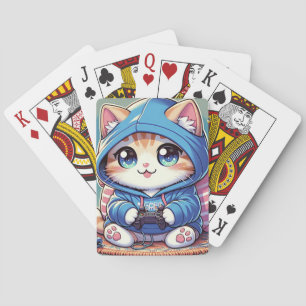 Jeu De Cartes Jouer Chat Gamer dans un cadre confortable