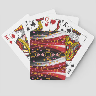 Jeu De Cartes Jouer Deck Carte Abstrait Rouge Blanc Noir