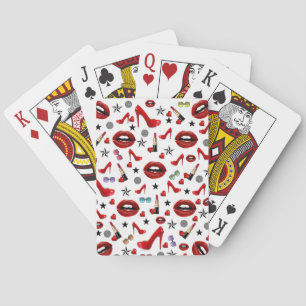 Jeu De Cartes Jouer Deck Red Lipstick talons